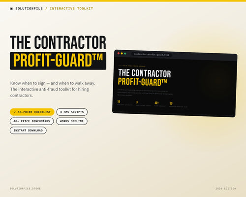 Contractor Profit-Guard — interactive anti-fraud toolkit for hiring contractors, cover