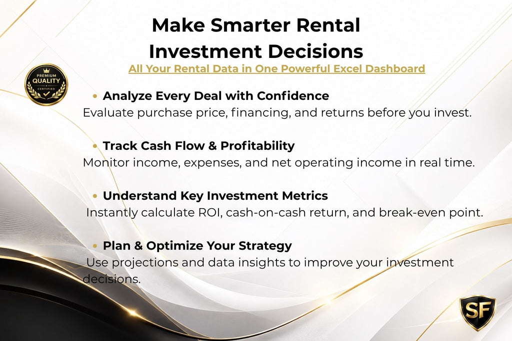 10-year cash flow and equity forecast — rental property analyzer Excel template