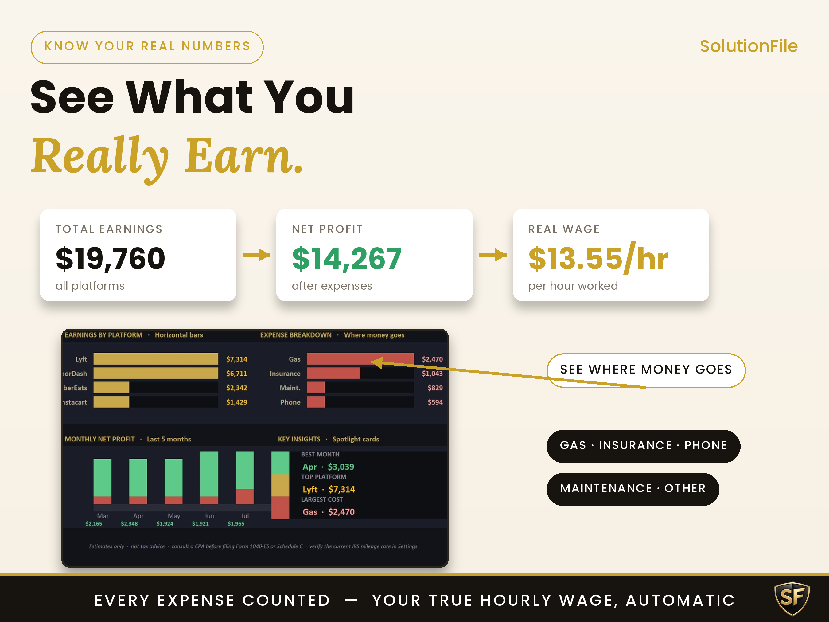 Gig Driver Income & Mileage Tracker