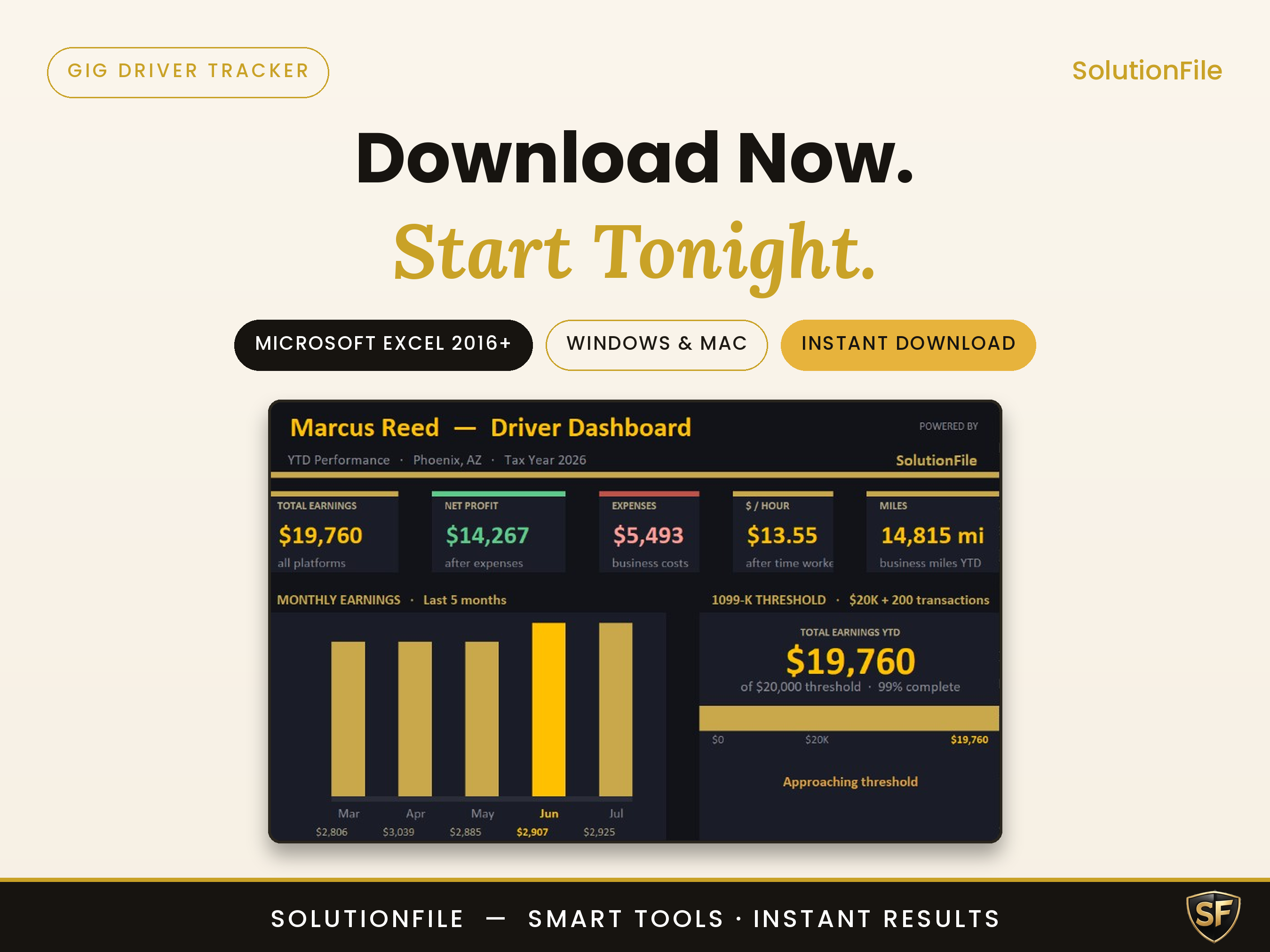 Gig Driver Income & Mileage Tracker